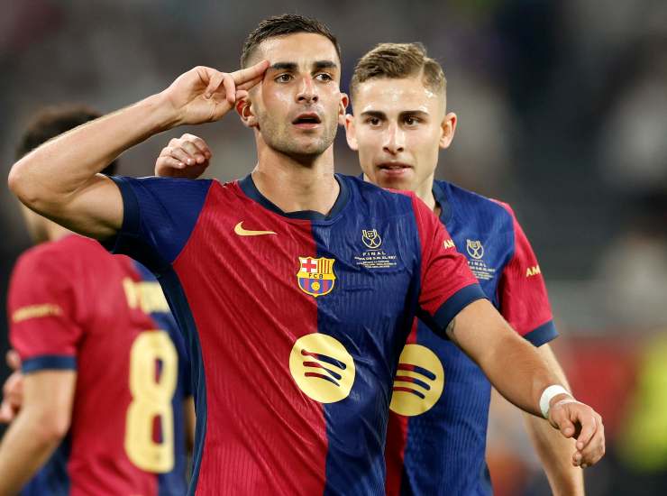 Ferran Torres esulta dopo una rete