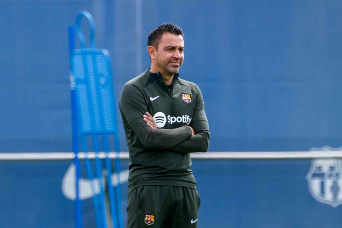 Xavi in allenamento